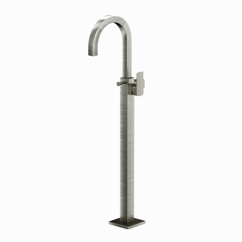 Picture of Kubix Prime Exposed Parts of Floor Mounted Single Lever Bath Mixer - Stainless Steel