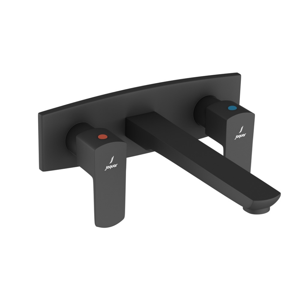 Picture of 3 Hole Basin Mixer Wall Mounted - Black Matt