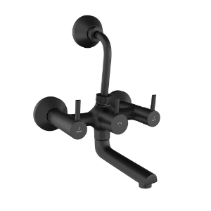 Picture of Wall Mixer with Provision for Overhead Shower - Black Matt